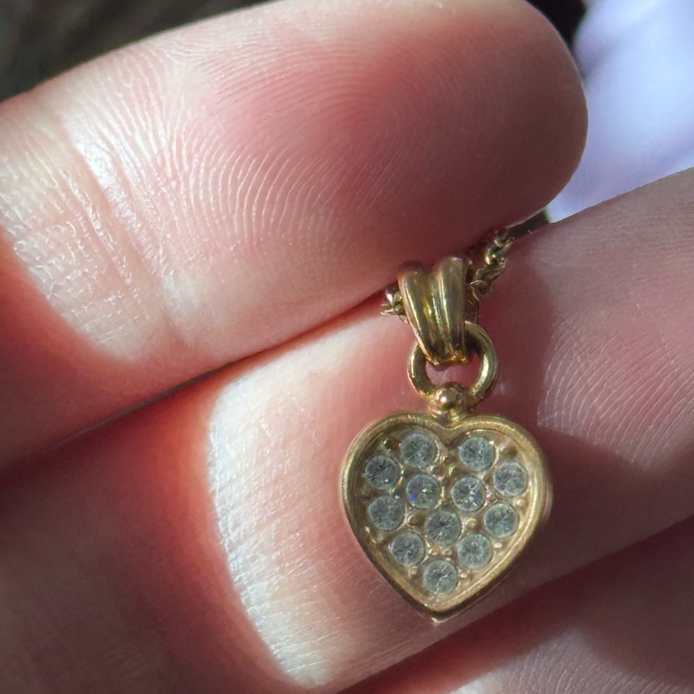Brighton meridian zenith Gold Heart Necklace with Crystal Accent